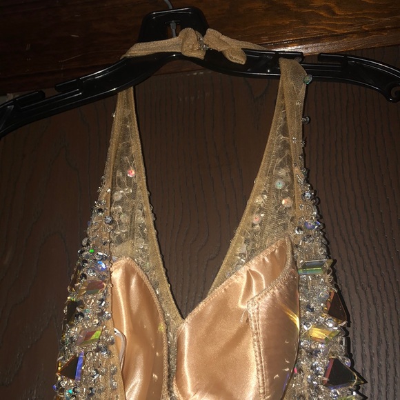 Black sequenced mesh prom dress - Picture 8 of 8